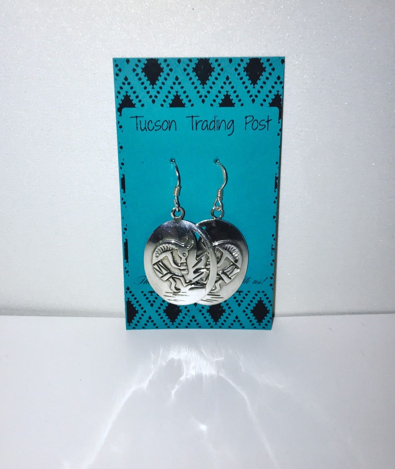 Vintage Silver Hopi-style Earrings