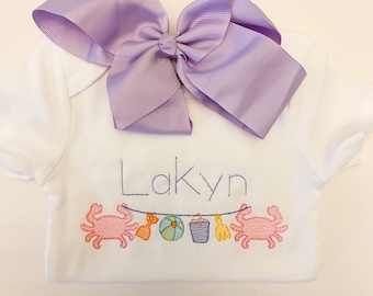 Beach bodysuit outfit, Crab shirt outfit, little boy crab shirt, girl beach baby outfit, baby beach outfit, summer outfit, kids summer shirt