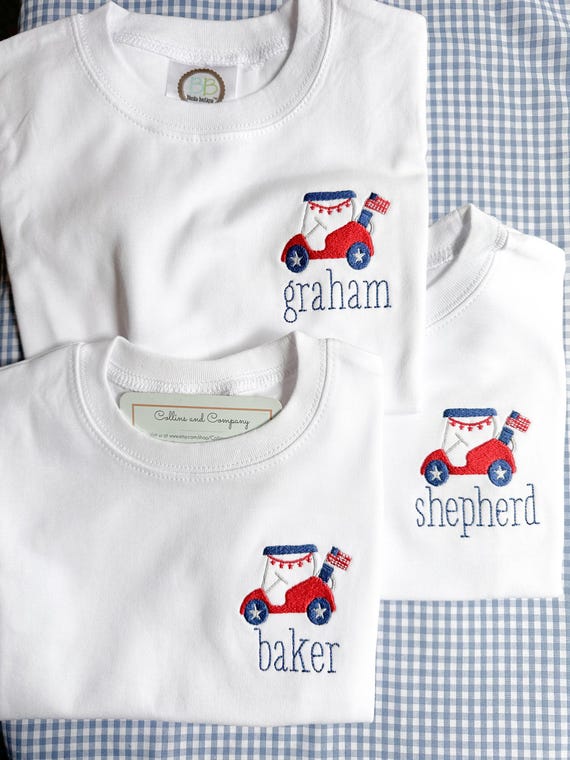 4th of July golf cart shirt, Memorial Day golf shirt,  shirt, Patriotic outfit, Red white and blue outfit, toddler shirt