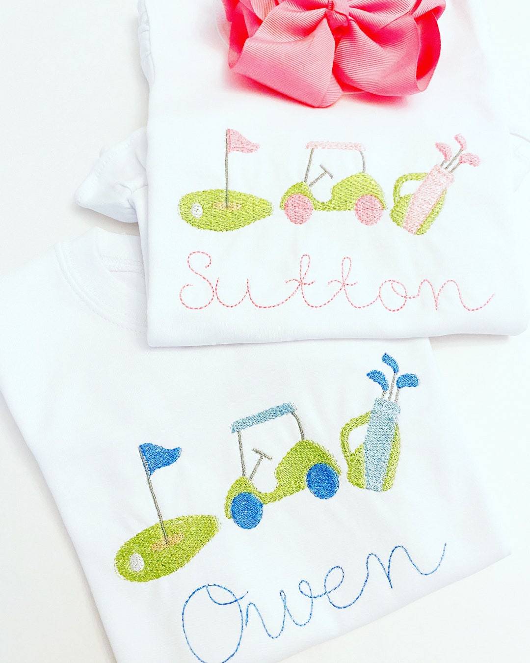 Childs Golf Onesie, Golf Shirt, Pink Golf Shirt, Little Boy Golf Outfit