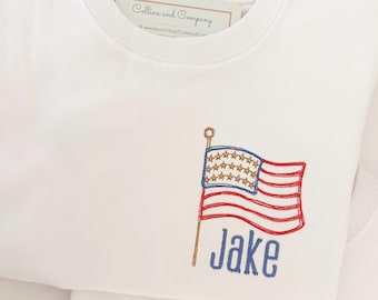4th of July Flag shirt, Memorial Day shirt,  shirt, Patriotic outfit, Red white and blue outfit, toddler shirt
