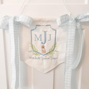 Baby Dog banner, Baby Door hanger, Newborn announcement, Decor, Dog Birth Announcement, Doodle Baby, Doodle Banner, Puppy, Puppy announcemen