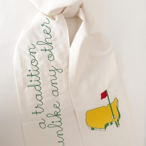 Masters Themed Wreath Sash, Masters, Wreath Sash, Personalized Wreath Bow