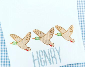 Duck trio bib, bodysuit, or shirt, duck shirt, mallard shirt, little boy duck outfit, baby duck outfit, baby mallard outfit, mallard, duck