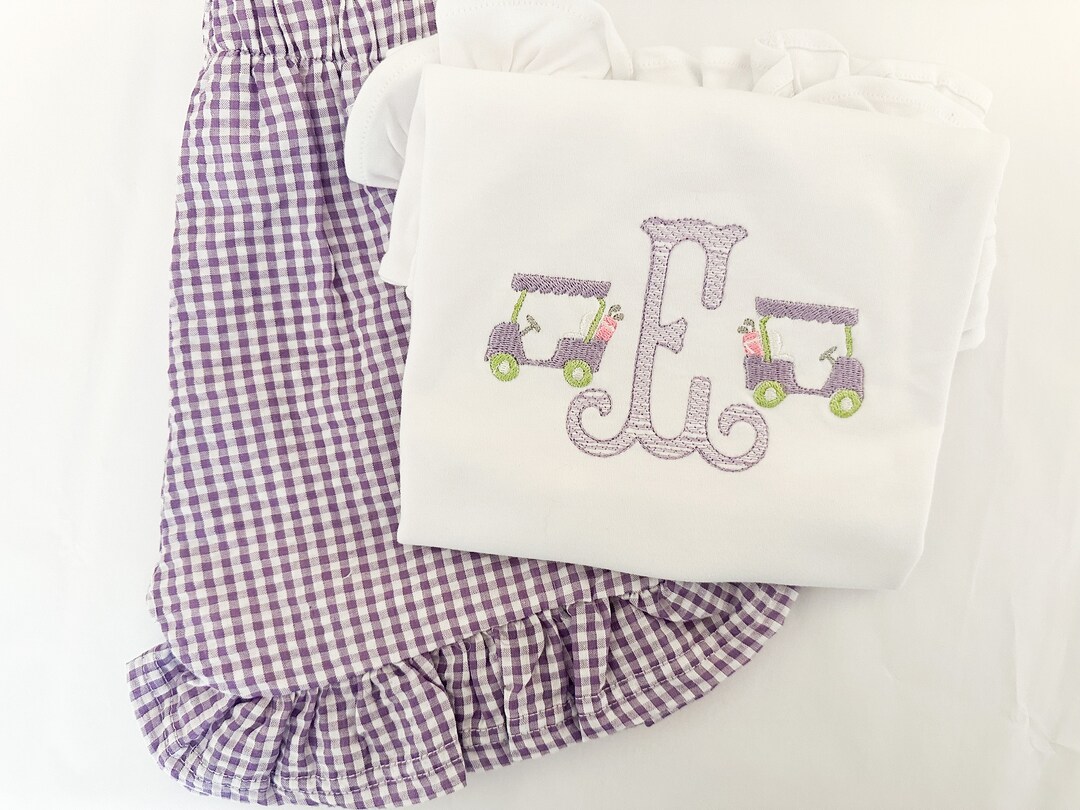 Golf Cart Onesie Golf Shirt Pink Golf Shirt Little Boy Golf Etsy