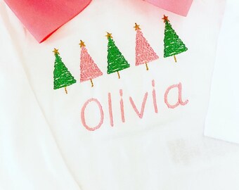 Swirly Christmas Tree outfit, Christmas Tree shirt, Christmas Shirt, Christmas bodysuit, Christmas
