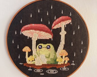 Frog Cross Stitch Etsy