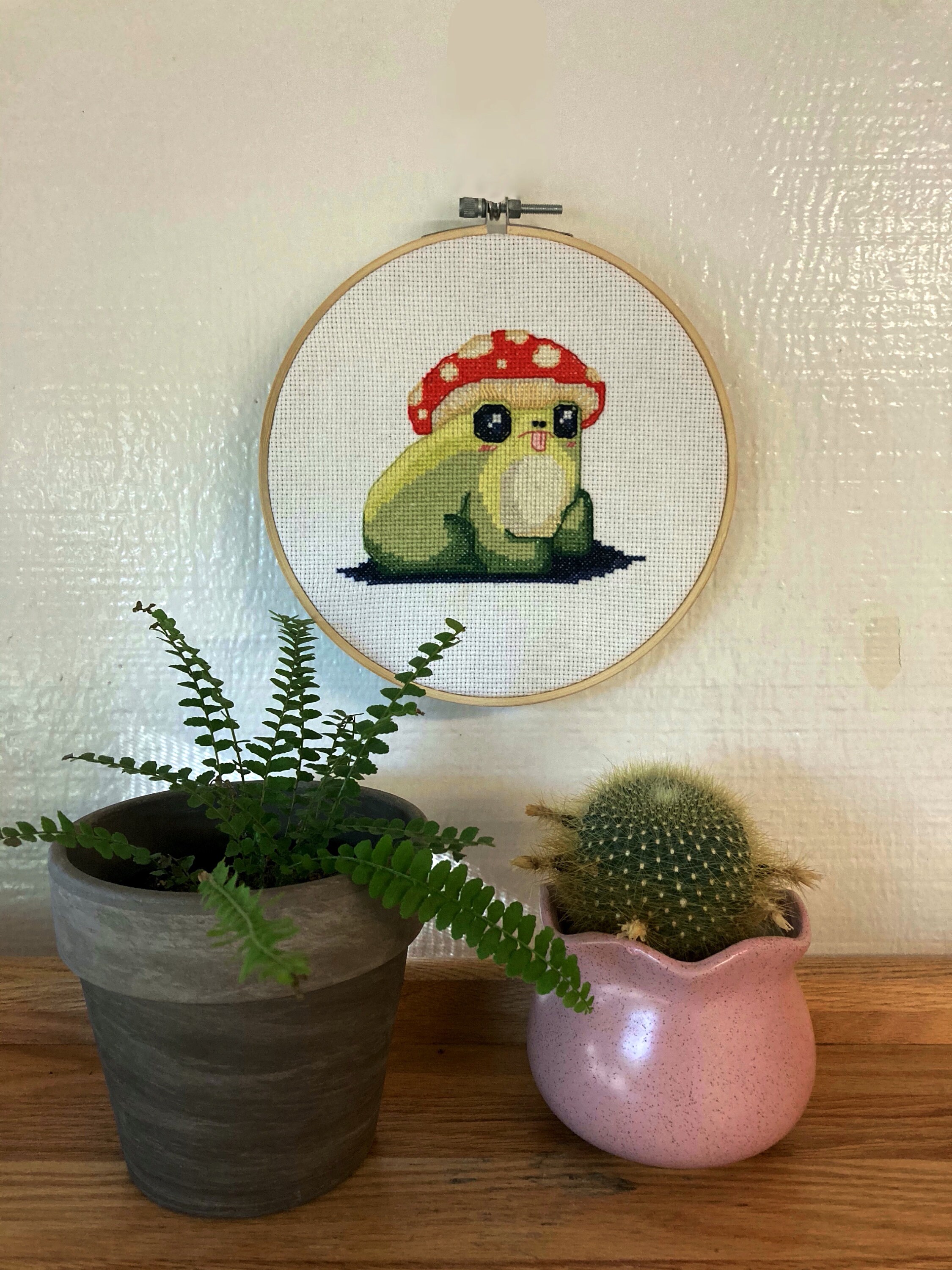 Mushroom Frog Counted Cross Stitch Pattern Instant PDF | Etsy