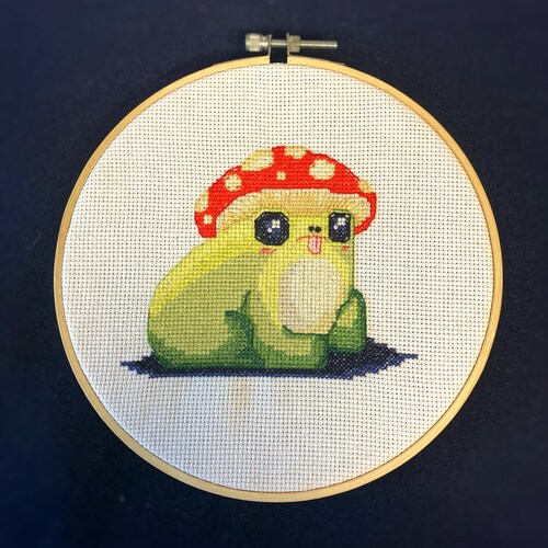 Mushroom Jar Cross Stitch Pattern Cottagecore Pattern PDF Etsy