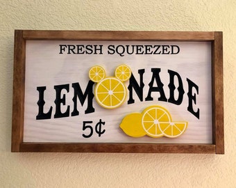 Mickey Farmhouse Lemonade Kitchen Sign