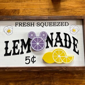 Mickey Farmhouse Violet Lemonade Kitchen Sign