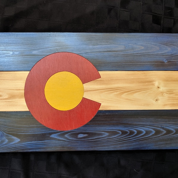 Wood Colorado Flag Etsy