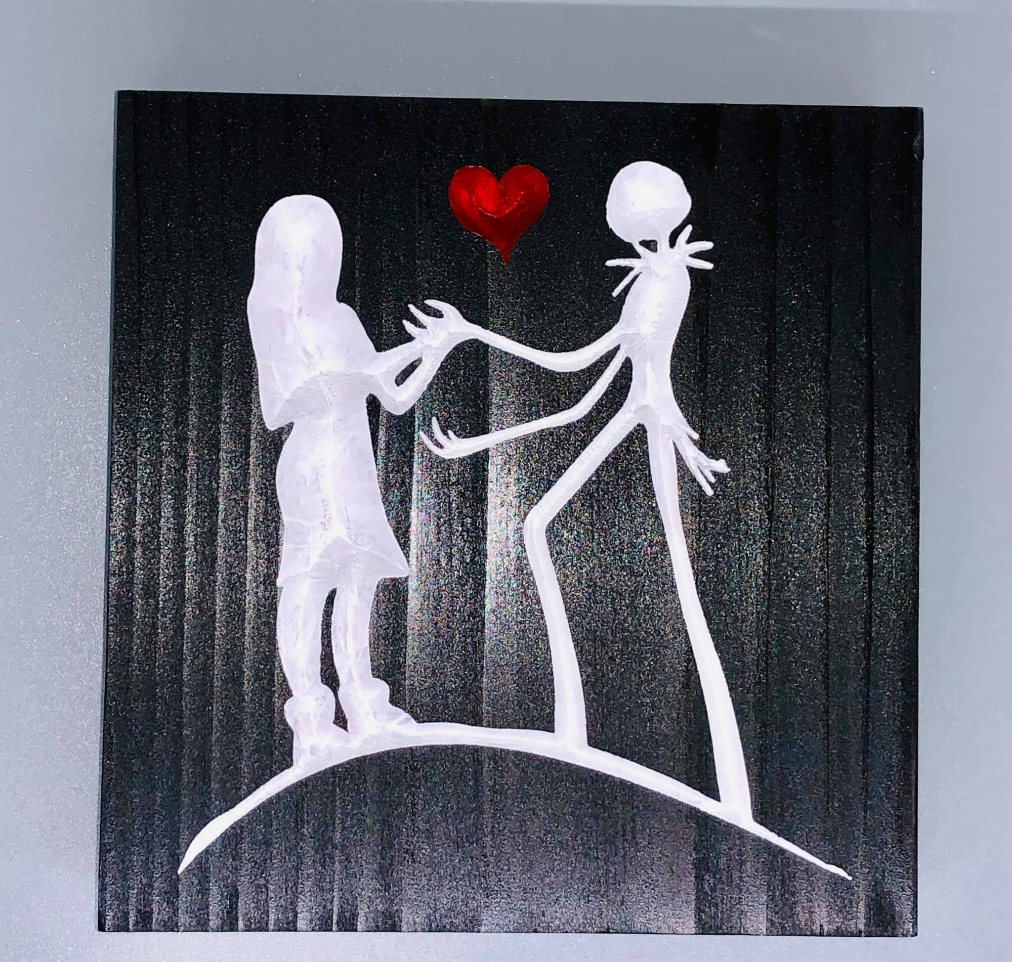Nightmare Before Christmas Valentines Day Duo of table top Etsy