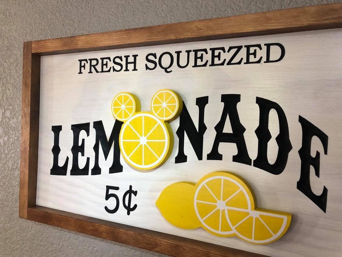 Mickey Farmhouse Lemonade Kitchen Sign - Etsy