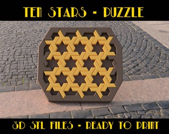 TenStars Jigsaw Puzzle - Digital STL Files