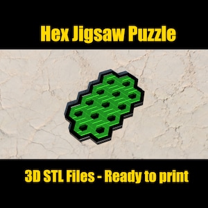 Hex jigsaw puzzle - Digital STL Files