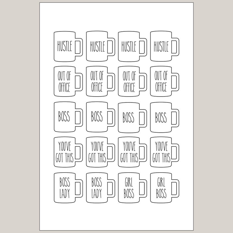 Printable Rae Dunn Inspired Planner Stickers for the Cricut Etsy