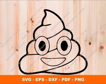 Poop emoji svg | Etsy