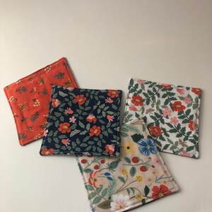 Fabric Coasters Mug Rug - Rifle Paper Strawberry Fields