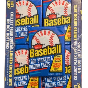 Vintage Baseball Cards Fleer 1988 MLB Pack Of Unopened Cards