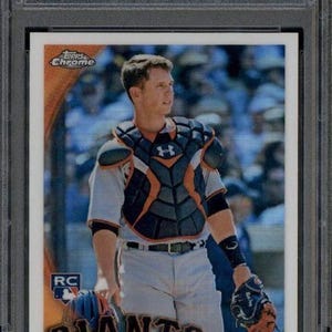 2010 Topps Chrome Refractor #221 Buster Posey RC Rookie PSA 10