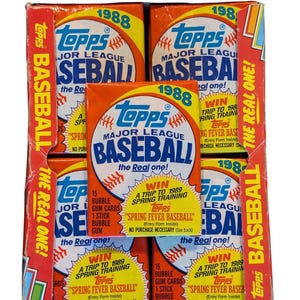 Carte da baseball vintage Topps 1988 MLB Confezione di carte non aperte