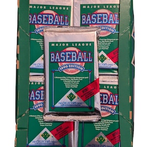 Carte da baseball vintage Upper Deck 1990 MLB Confezione di carte non aperte
