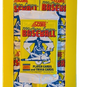 Vintage Baseball Cards Score 1990 MLB Pack Of Unopened Cards
