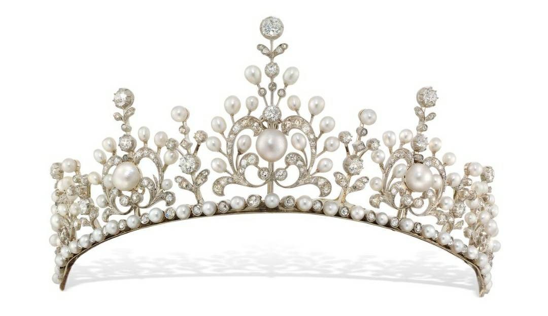 Victorian Rose Cut Diamond and Pearl Tiaras, 6.75ct Diamond, Silver Purity 92.5 ,handmade Tiaras/crown Wedding Tiara Crown - Etsy UK