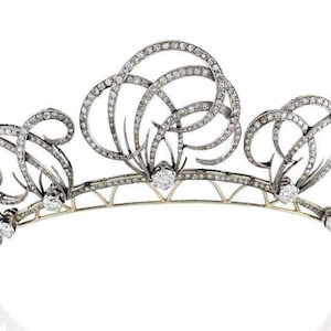 Victorian Rose Cut Diamond Tiaras, 10.12ct Diamond,  silver purity 92.5 ,Handmade Tiaras/Crown