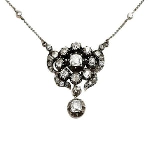 Victorian Rosecut Diamond Silver Pendant , Silver Purity 92.5,Handmade Pendent