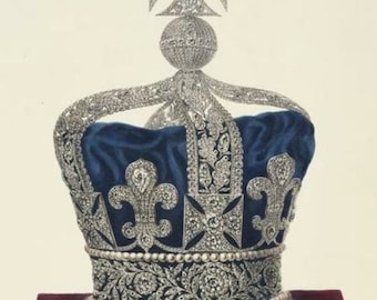Imperial Crown Reproduction/Zircon Vintage Crown/Handmade sterling silver Crown/Royal vintage Crown replica