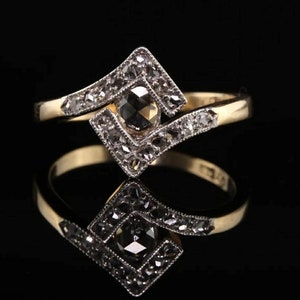 Rose Cut Diamond Ring, 1.01ct Diamond Ring Silver Purity 92.5 ,Handmade Ring/ Wedding Ring