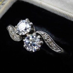 American Diamond & Rose Cut Diamond Sterling Silver Ring image 5