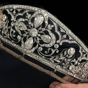 Victorian American Diamond Tiaras, 12.78ct Diamond Silver Purity 92.5 ,Handmade Tiaras/Crown