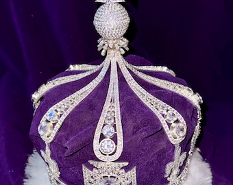 Imperial Crown Reproduction/Zircon Vintage Crown/Handmade sterling silver Crown/Royal vintage Crown replica