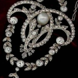 Victorian Rosecut Diamond And Pearl Silver Pendant , Silver Purity 92.5,Handmade Pendant