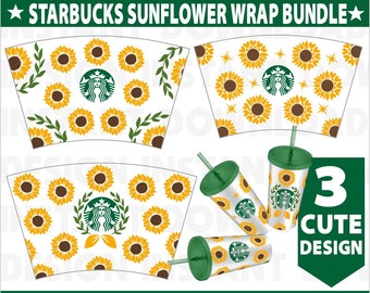 Download Cricut Sunflower Starbucks Cup - Layered SVG Cut File ...