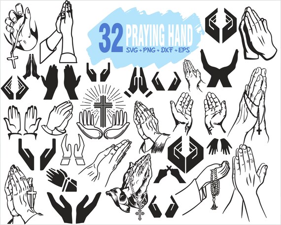 Praying Hand Svg Praying Svg Prayer Svg Pray Svg Etsy