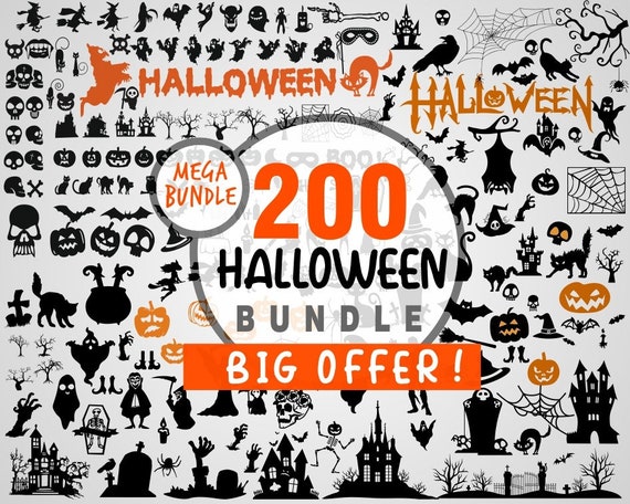 Download Halloeen Svg Mega Bundle Halloween Clipart Bundle Halloween Etsy 3D SVG Files Ideas | SVG, Paper Crafts, SVG File