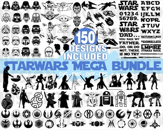Download Star Wars Mega Bundle Svg Star Wars Schriftart Disney Svg ...
