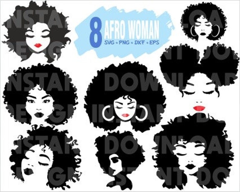 Download Afro Woman svg afro girl svg afro svg black woman svg | Etsy