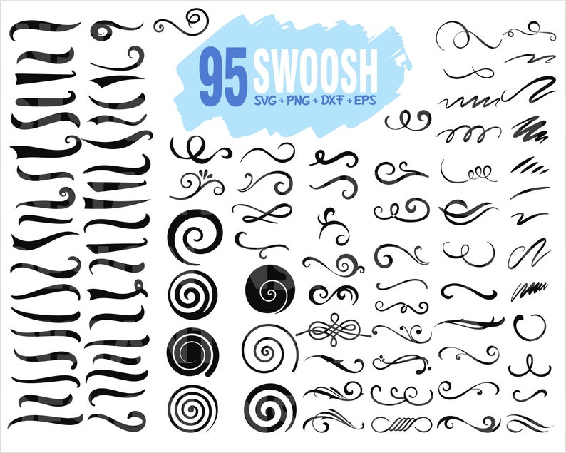 Download SWIRL SVG Bundle / flourish svg / swoosh swish stroke svg ...