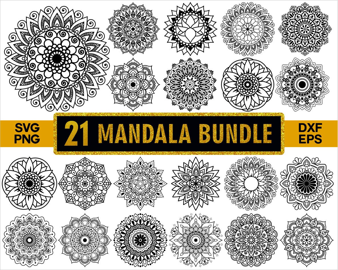 Mandala Svg Zentangle Svg Mandala For Cricut Mandala | Etsy