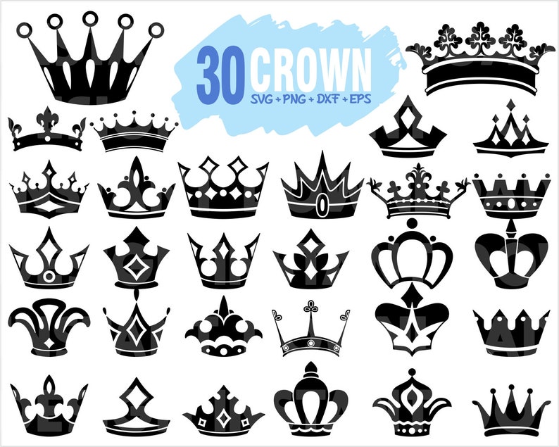 Download 30 Crown SVG Bundle Crown SVG File Crown Cut File Crown | Etsy