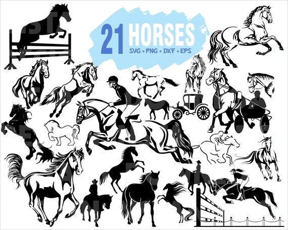 Download Horse Svg Bundle Horse Clipart Horse Silhouette Svg Etsy PSD Mockup Templates