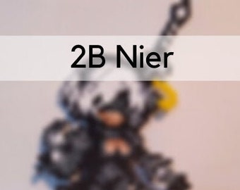 Wall decoration - Nier Automata 2B | Sprite from video game | subject characters in perler beads or pixel art