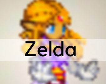 Wall decoration - Zelda / The Legend of Zelda | Sprite from the video game | subject characters in ironing beads or pixel art