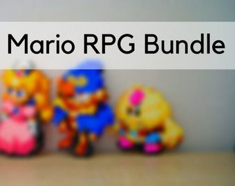 Wall decoration - Super Mario RPG | Sprite from the video game | subject characters in ironing beads or pixel art