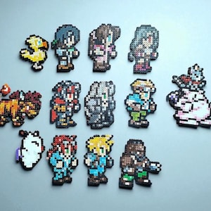 Wall decoration of characters made from fuse beads or pixel art